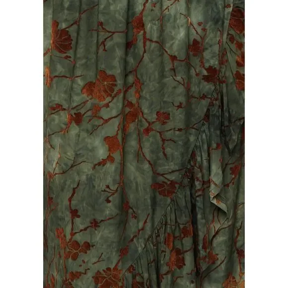 NWT Disturbia Witchfire Ruffle Midaxi Wrap Dress Size 6 - Picture 3 of 8